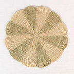 Set de table Pinwheel Olive, plateau en raphia