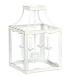 Lanterne moyenne en blanc doux et or