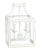 Lanterne moyenne en blanc doux et or