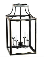 Grande lanterne noire et dorée