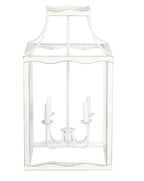Grande lanterne en blanc doux et or