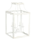 Grande lanterne en blanc doux et or