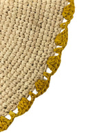 Sets de table en raphia Marigold, sets de table ronds bohèmes tissés à la main, sets de table pour table à manger