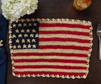 Sets de table Americana festonnés faits main - Lot de 4 - Motif élégant drapeau américain - Payton James X Tuckernuck