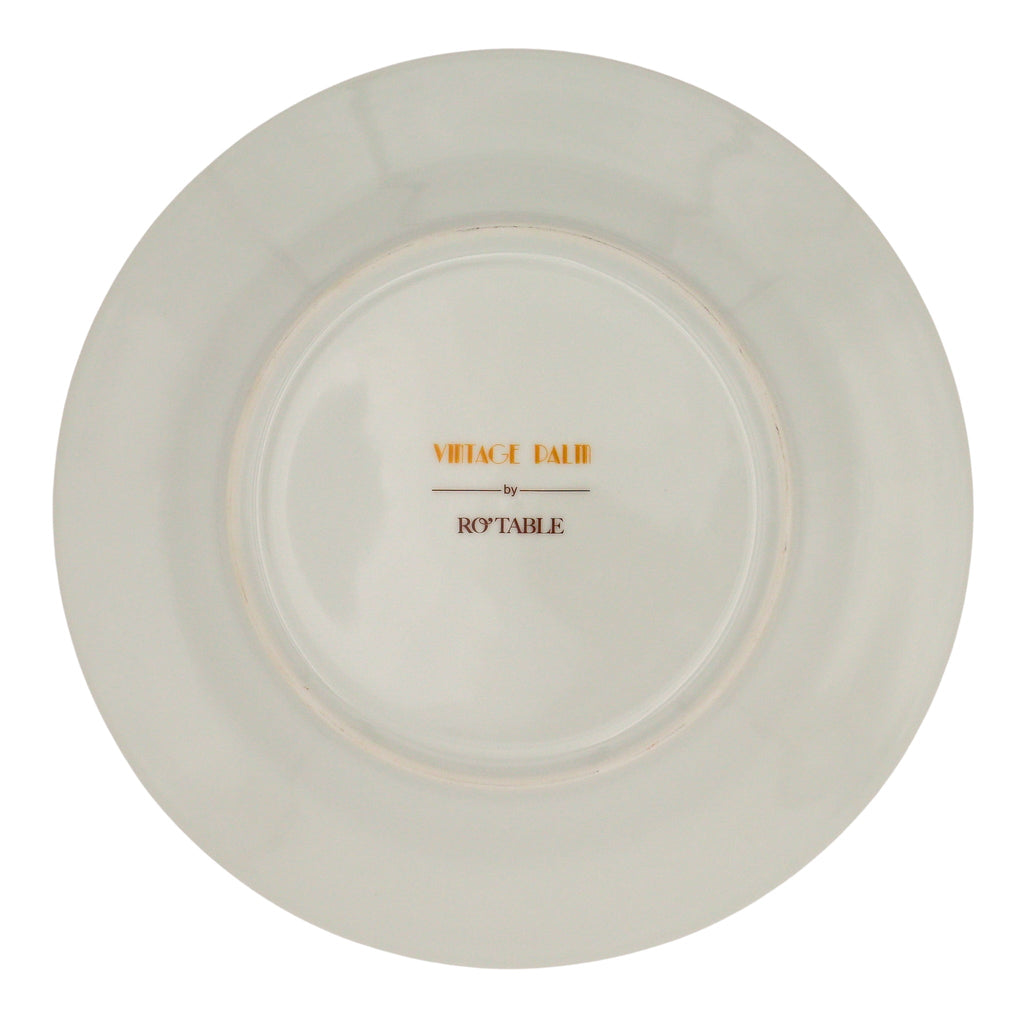 Assiette plate en forme de feuille, couleur pistache et litchi, avec bord doré peint à la main (lot de 4)