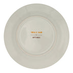 Assiette plate en forme de feuille, couleur pistache et litchi, avec bord doré peint à la main (lot de 4)
