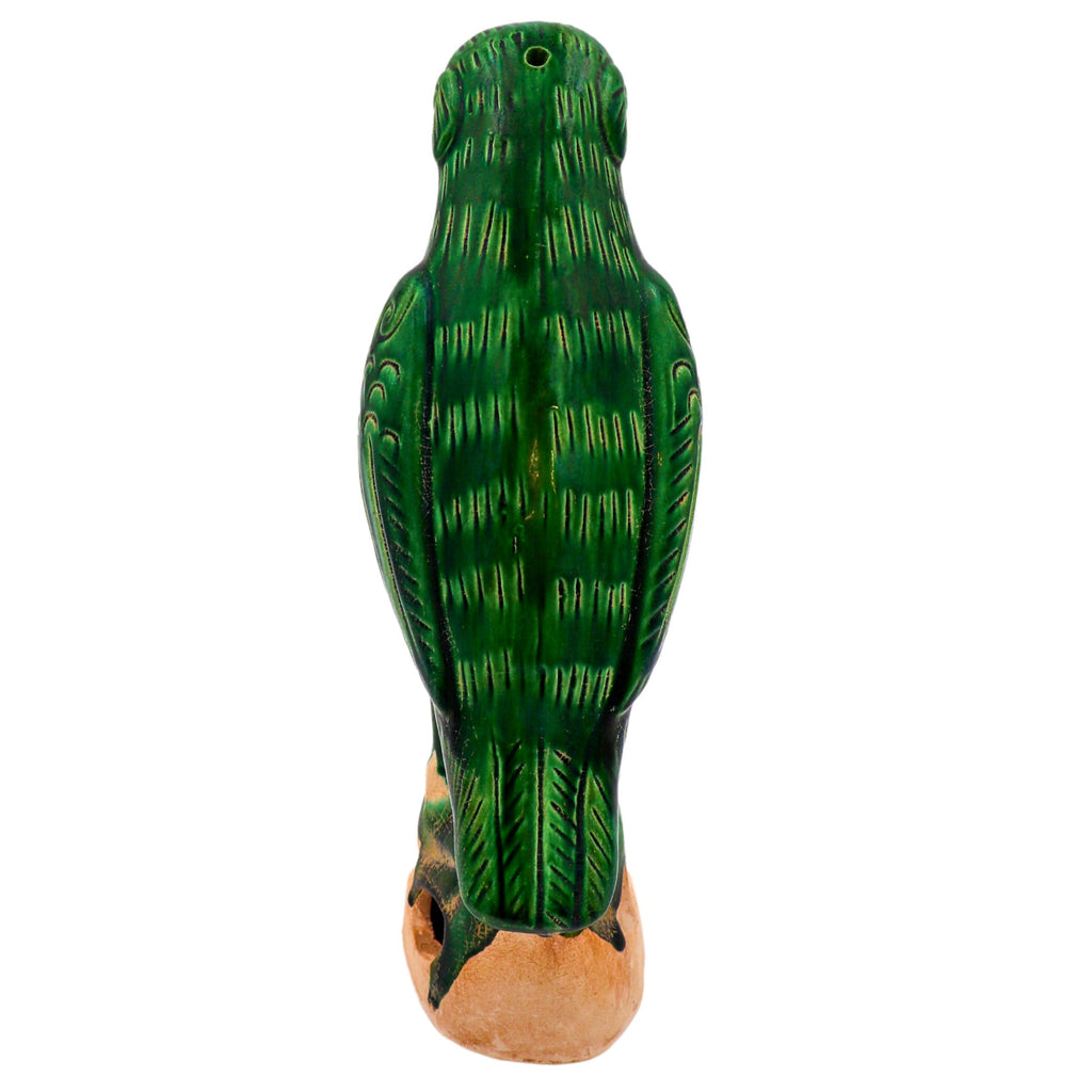 Perroquet en céramique peint à la main Verde Voyager en vert