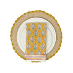 Sets de table en raphia Marigold, sets de table ronds bohèmes tissés à la main, sets de table pour table à manger