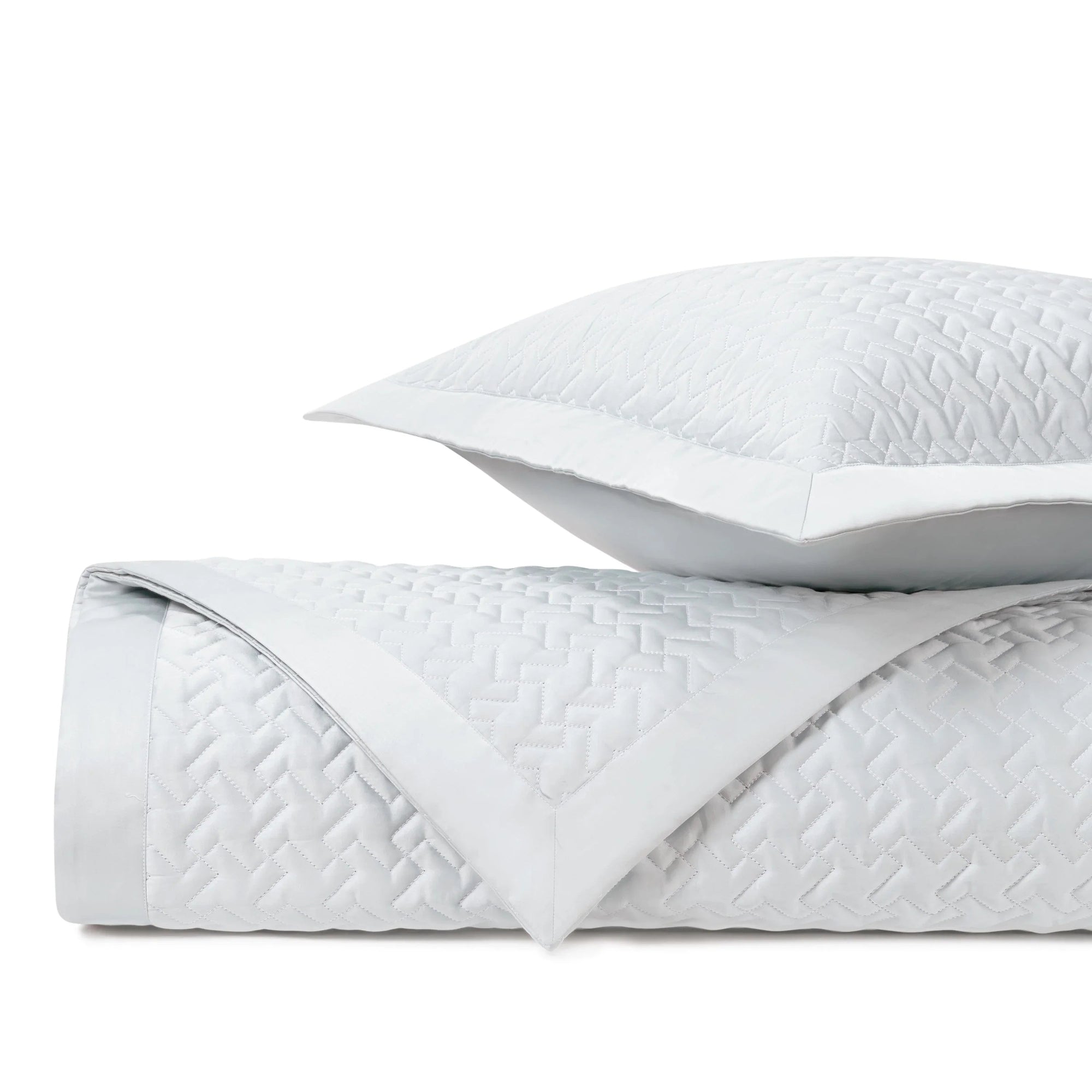 Ensemble de couvre-lit matelassé à motif pied-de-poule