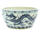 Jardinière Dragon Bowl en bleu et blanc